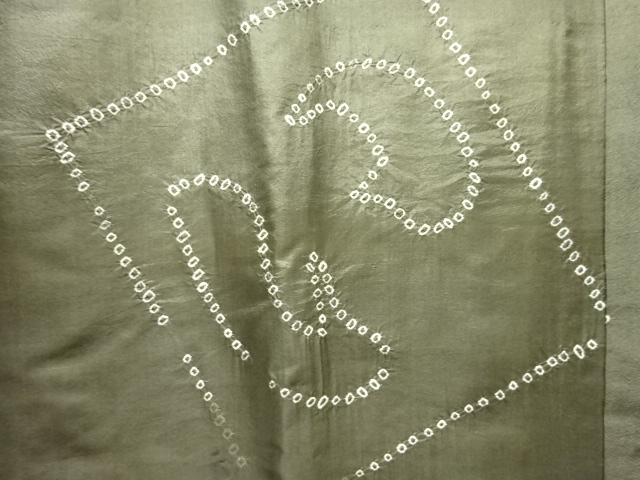 JAPANESE KIMONO / ANTIQUE MENS JUBAN / SILK / SHIBORI / CHARACTER